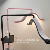 Lampe Loupe LED Demi-Lune FOSOTO 30 Pouces à Succès Commercial, Lumière Réglable pour Salon de Beauté, Plateau à Cils pour Yeux et Tatouages, Spa