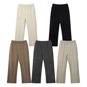 Pantalon de survêtement personnalisé de couleur unie coupe régulière pour l'hiver pantalon de survêtement à taille élastique en coton éponge français pantalon de survêtement en polyester pour hommes - Product Image 1