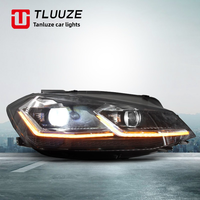Ensemble de phares LED pour Volkswagen Golf 2014-2017, feux de jour, clignotants, feux de route et de croisement, 6000K, 12V, 35W, Plug and Play, 5 styles disponibles