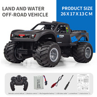 JJ 1/16 4WD Véhicule tout-terrain télécommandé étanche IPX7 360° °   Jouet RC tout-terrain aquatique et terrestre avec fonction de dérive et de cascades