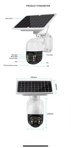 Telecamera di sicurezza solare senza fili per esterni, <span class=keywords><strong>sistema</strong></span> di <span class=keywords><strong>sorveglianza</strong></span> per la visione notturna Wifi, per uso domestico e aziendale - Product Image 4