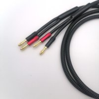 Fil de câble de haut-parleur tressé robuste avec prise banane plaquée or fil de haut-parleur Hifi Ofc
