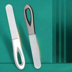 Lima de uñas de acero inoxidable, tira pulidora, tira de lijado para uñas, herramienta de arte de uñas, tira de lima de doble cara esmerilada - Product Image 3