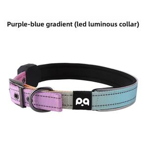 <span class=keywords><strong>USB</strong></span> 충전식 <span class=keywords><strong>LED</strong></span> 발광 럭셔리 소프트 개 칼라 리본 친환경 폴리에스터 패션 스타일 솔리드 패턴 작은 품종 - Product Image 6