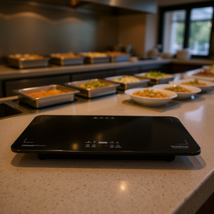 Bandeja Calentadora Eléctrica Vevor D0100HRS0SJ, Comercial, para Buffet, con Control de Temperatura, Acabado Pulido Sólido - Product Image 2