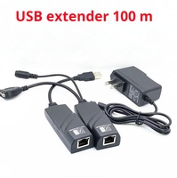 Extension USB 2.0 vers RJ45 sur Cat5 Cat5E Cat6 jusqu'à 100 mètres pour disque flash USB et clavier de souris et plus