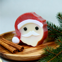 Savon Solide Transparent Fait Main pour Enfants Noël Père Noël – Savon de Bain Naturel à Marque Privée Forme Personnalisée – Vente Directe Professionnelle