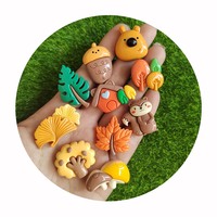 Breloques en résine à dos plat Feuille d'automne, Breloques mignonnes pour slime, Thème automne pour embellissement de scrapbooking, Thanksgiving, Halloween, Projets DIY