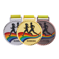 Médailles de course virtuelles personnalisées au design antique, en alliage de zinc, couleur or, pour la vente en gros, trophées sportifs durables, Cross Anime