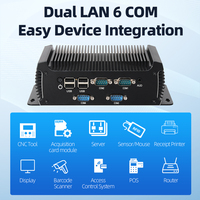 MiniPC industriel 12V sans ventilateur Intel Core I5 4200U double Gigabit Ethernet RS232 RS485 COM Linux mini ordinateur PC intégré