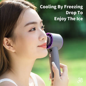 Logotipo personalizado alta velocidade Handheld Ice Turbo fãs Mini recarregável USB frio compressa portátil ventilador de refrigeração Stepless regulamento - Product Image 5