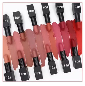 Cosmético Original maquillaje tubo de plata mate cremoso lápices labiales vitamina E alisado Multi colores impermeable lápiz labial de larga duración - Product Image 6