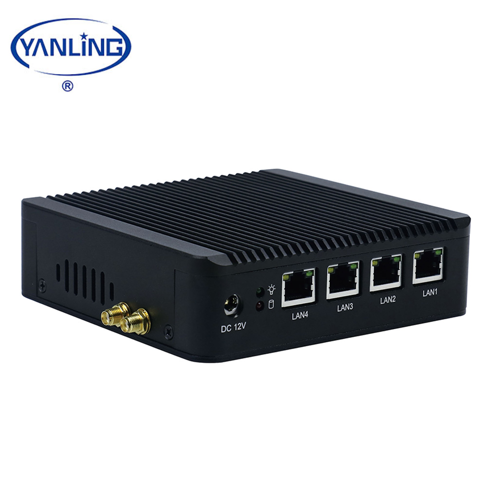 Брандмауэр системный блок Intel J1900 nano безвентиляторный мини ПК Pfsense маршрутизатор сервер с 4Lan