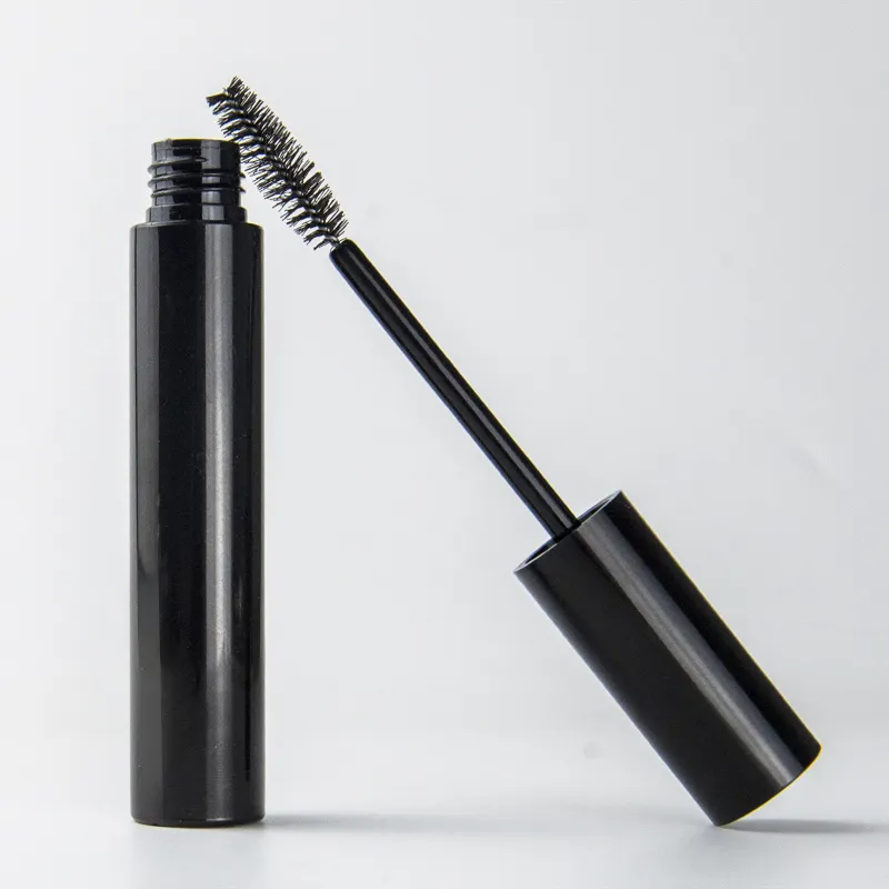 Custom High Quality Matte Black Aluminum Made Mascara Bottle Tube Packaging 12ml Cylinder Eyelash Mascara Container