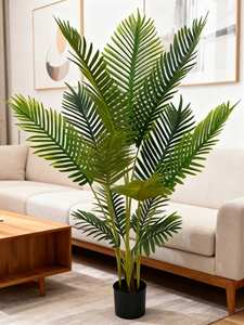 Planta Artificial de Palmera Dispersa, Planta Verde de Simulación, Estilo Nórdico, Planta en Maceta para Decoración de Interiores - Product Image 4