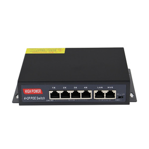 High Power 4+2 Port PoE <b>Switch</b> 52V Powered For <b>Network</b> Surveillance Cameras And Wireless APs - Product Image 3