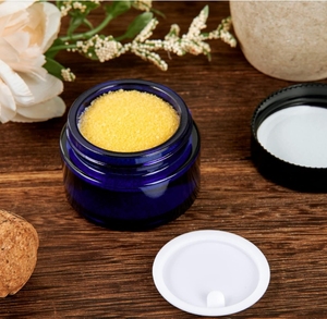 1 Oz Vidro Creme Frascos com Tampa Preta Vazio Cobalto Azul Vidro Recipientes Recarregáveis Frascos Cosméticos para Loção, Pomada - Product Image 2