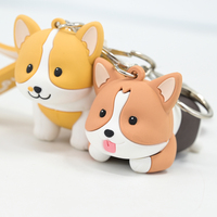 Porte-clés personnalisé en résine Corgi, pendentif chien mignon en peluche, fabricant OEM de porte-clés pour enfants, idéal comme cadeau pour les enfants