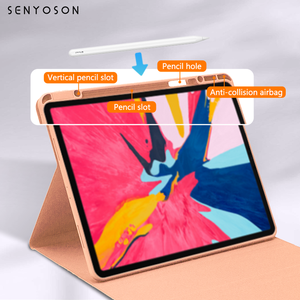 Syx 360 xoay bàn phím trường hợp 9.7/10.2/10.9/11/13inch với không dây bluetooth Bàn phím máy tính bảng casespu iPad trường hợp Bút Chì Chủ - Product Image 2