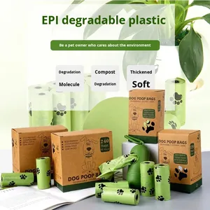 Bolsas Biodegradables y Compostables para Excremento <span class=keywords><strong>de</strong></span> Perro, 120 Unidades, Bolsas para Desechos <span class=keywords><strong>de</strong></span> Mascotas para Paseos al Aire Libre - Product Image 1