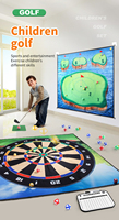 ENSEMBLE DE PRATIQUE DE GOLF DE LUXE IMPRESSION DE TAPIS DE GOLF DOUBLE FACE AVEC PUTTER ET BALLE ET GARDIEN DE SCORE ENSEMBLE D'ENSEMBLE DE GOLF