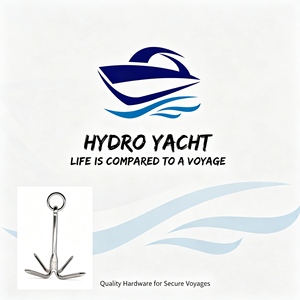 Ancre marine à quatre griffes en acier inoxydable 304 poli fin, pièces de quincaillerie pour ancre de bateau - Product Image 5