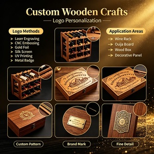 Articles artisanaux en bois personnalisés avec bois massif ou placage, taille, forme, couleur, finition, logo, structure, fonction et options d'emballage - Product Image 1