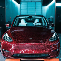WRAPMASTER Vinilo para Automóviles Rojo Carbón Forjado PET de 1.52*18 Metros