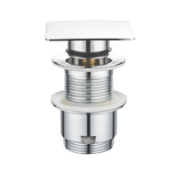 Vanne Click-Clack pour lavabo en laiton chromé, accessoires de salle de bain, siphon anti-odeur pour évier, drain de lavabo escamotable