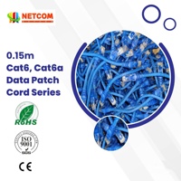 Kabel Patch Ethernet Cat6 RJ45 STP LSZH PVC Jacket 15M Konduktor Tembaga Murni untuk Modem Router Gaming PC Kamera