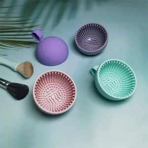 Herramientas de brocha de maquillaje blanco de viaje, limpiador de lavado, tazón, herramientas de lavado de silicona, alfombrilla limpiadora - Product Image 3