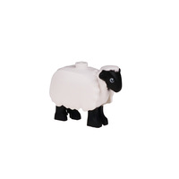 Bloques de Construcción MOC, Animales de Granja, Lindo Modelo de Oveja Cordera, Ladrillos de Plástico Educativos para Ensamblar, Juguete para Niños
