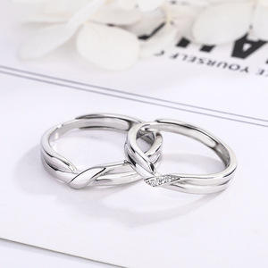 Bague <span class=keywords><strong>de</strong></span> fiançailles tendance en argent sterling 925 pour femmes bijoux <span class=keywords><strong>de</strong></span> mode <span class=keywords><strong>de</strong></span> fête <span class=keywords><strong>de</strong></span> mariage et d'anniversaire avec réglage <span class=keywords><strong>de</strong></span> pavé - Product Image 1