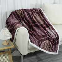 Couverture en polaire Sherpa en flanelle imprimée au design unique de luxe pour la maison