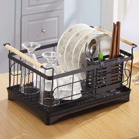 Égouttoir de vaisselle en acier inoxydable, étagère de cuisine à double couche pour évier