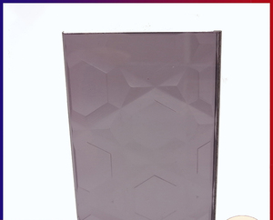 Cloison en verre teinté haut de gamme, cintrée à chaud et collée, avec design mural de fond pour bureaux et hôtels - Product Image 2