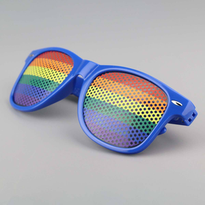 Lgbt arc-en-ciel coeur drapeau lunettes quotidien portant Gay Lesbian Pride icône Badge accessoire unisexe - Product Image 4