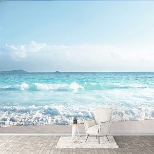 Mural <span class=keywords><strong>de</strong></span> Pared con Paisaje <span class=keywords><strong>de</strong></span> Olas Costeras, <span class=keywords><strong>para</strong></span> Habitaciones y Salones <span class=keywords><strong>de</strong></span> Hotel, Fácil <span class=keywords><strong>de</strong></span> Instalar - Product Image 1