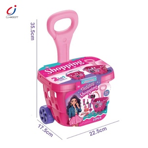 Chengji Jouets de beauté et de déguisement, chariot de magasinage de <span class=keywords><strong>maquillage</strong></span> 2 en 1, jeux de simulation, kits de création de mode - Product Image 5
