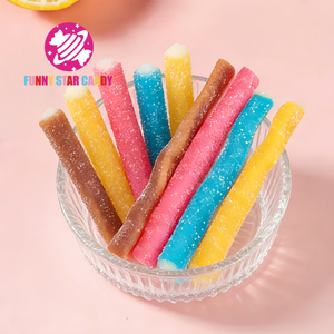 Vente chaude de bâtonnets de bonbons gélifiés fruités et acidulés en gros, saveurs assorties, bonbons enrobés de sucre, <span class=keywords><strong>réglisse</strong></span>, bonbons gélifiés mous - Product Image 2