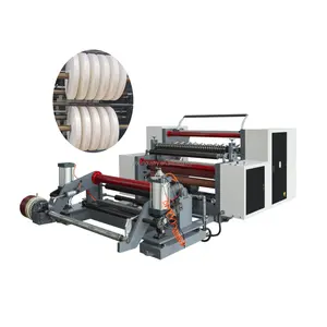 Horizontal slitting and rewinding machine plastic film slitter paper rewinder