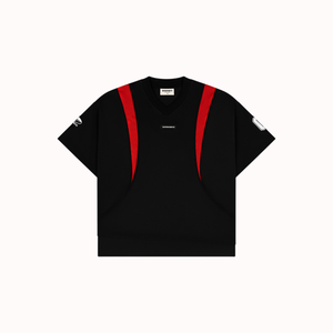 Red Line Jersey Sport Premium Thick T <b>Shirt</b> Oversized Fit Made Of Quick Dry Breathable Double Face Performance Fabric - Product Image 1