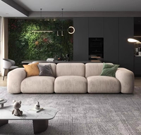2025 nordique luxe L forme salon canapé meubles plancher velours 3 places modulaire sectionnel canapé canapé ensemble