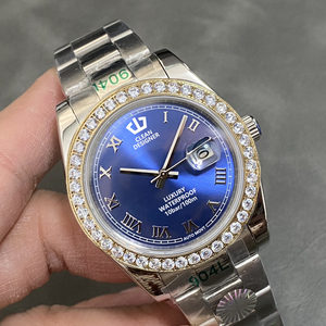 Đồng hồ nam cao cấp đính kim cương Moissanite VVS1, viền kim cương, thép không gỉ 904L, chống nước, máy tự động cơ 3235 - Product Image 6