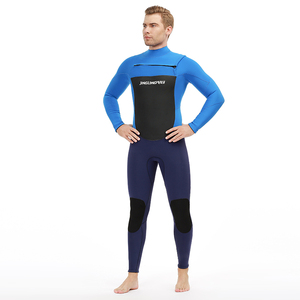 Factory Supplier OEM 3mm Neoprene Chest Zip <strong>Wetsuit</strong> for <strong>Adult</strong> &amp; Youth Blue Men's Diving Suit - Product Image 2