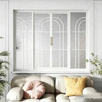 Ventana de Hierro Forjado Estilo Francés Vintage, Insonorizada, Decorativa, con Forma de Arco para Cocina o Dormitorio