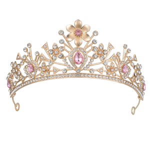 웨딩 크라운 헤어 주얼리 신부 헤어 액세서리 여성 바로크 크라운 라인스톤 크리스탈 티아라 신부 여왕 파티 크라운 선물 - Product Image 4