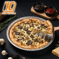 Barquette ronde jetable en aluminium de 8 pouces pour pizza et tarte, barquette en aluminium personnalisable de qualité alimentaire