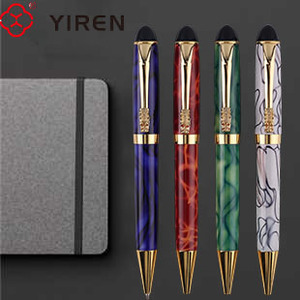 यिरेन ने रंगीन रंग हस्ताक्षर पेन लक्जरी लुगलन संगमरमर के फव्वारे पेन उपहार बॉक्स में - Product Image 2