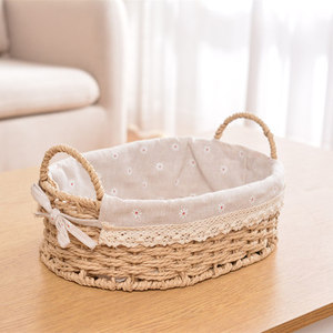 <span class=keywords><strong>Panier</strong></span> de rangement de bureau cosmétiques clés collations <span class=keywords><strong>table</strong></span> basse rotin <span class=keywords><strong>panier</strong></span> de rangement tissé - Product Image 6